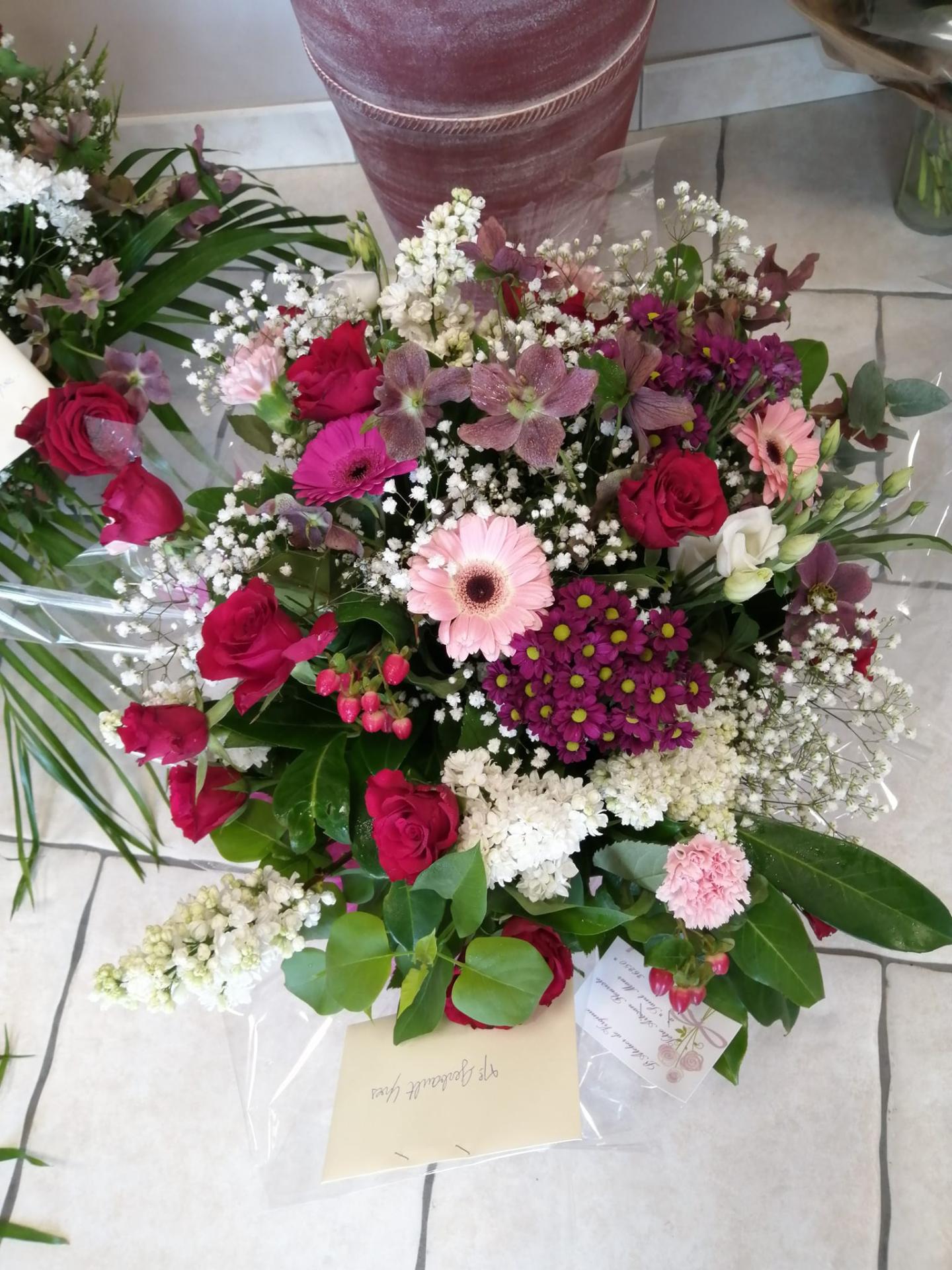 Bouquet rond deuil